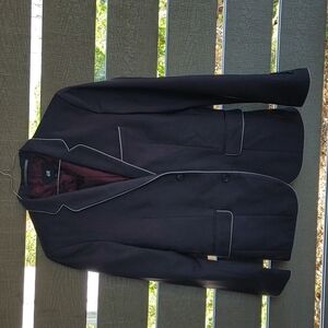 H&M Men's Blazer charcoal gray with gray‎ trim 36R